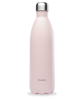 Qwetch Bouteille isotherme inox pastel rose 1000ml - 10252